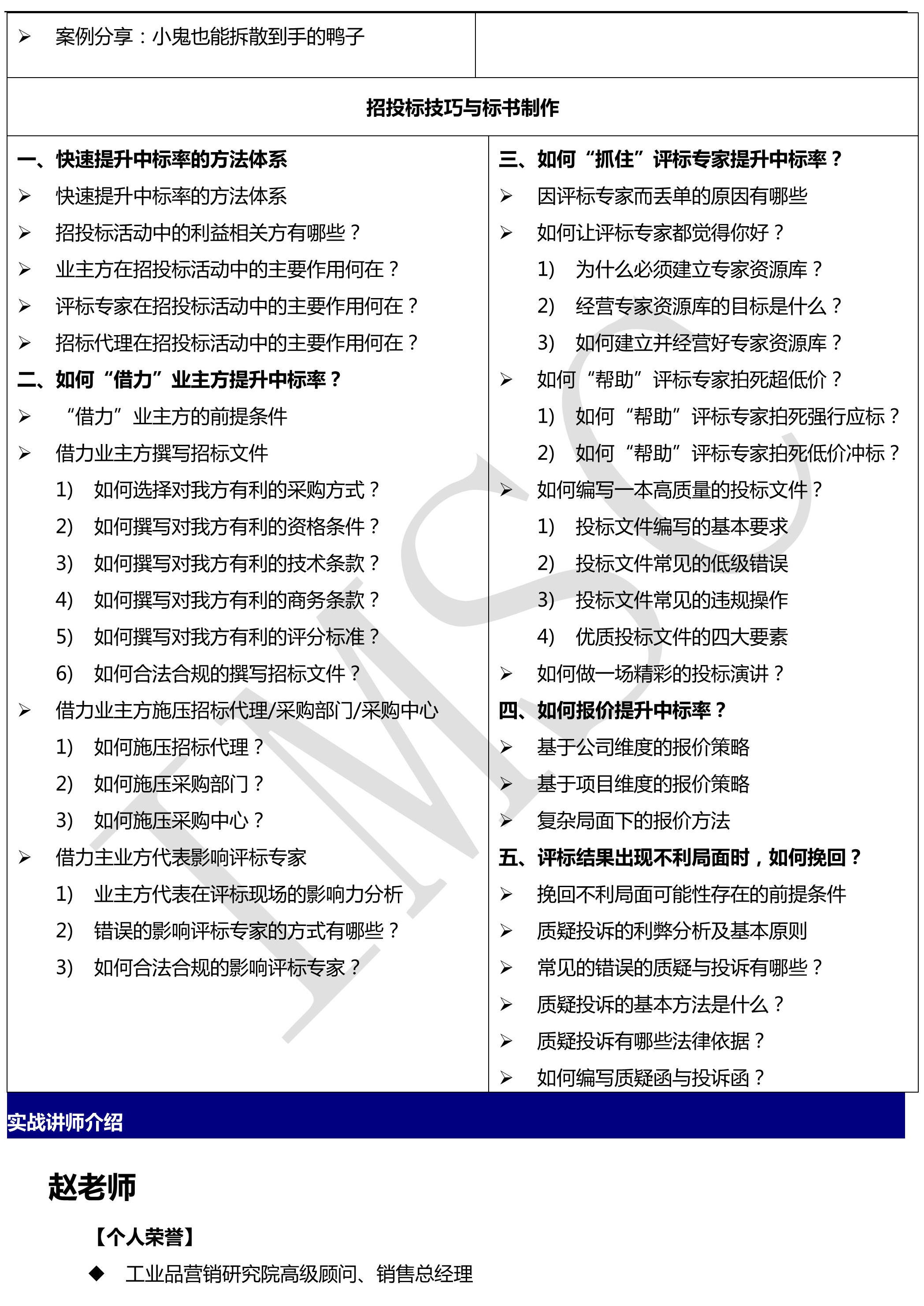 招投標(biāo)技巧與標(biāo)書(shū)制作